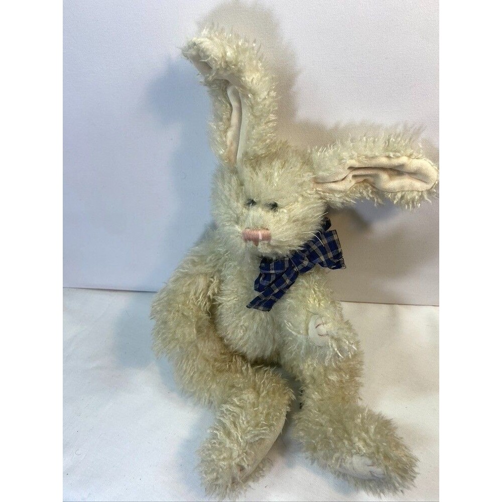 BOYD COLLECTION WHITE MOVEABLE ARM LEGS RABBITT 16 IN PLUSH STUFF ANIMAL